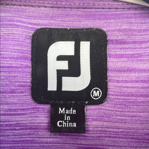 FootJoy Purple Lightweight Polo Shirt Intervale Country Club Logo Medium - Picture 3 of 12